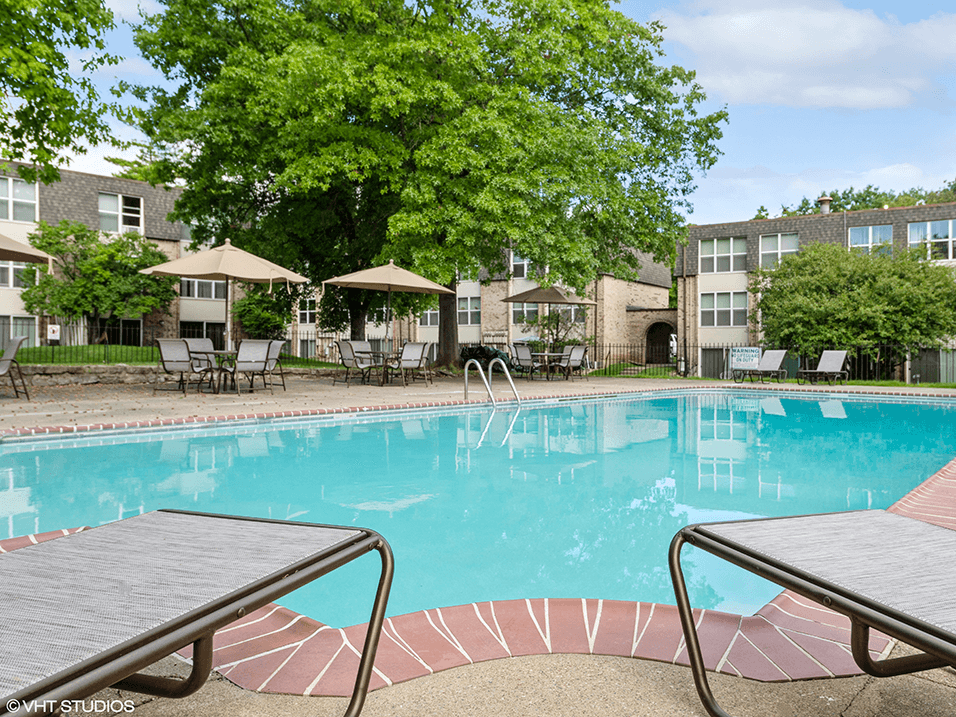 swimming pool at apartment complex