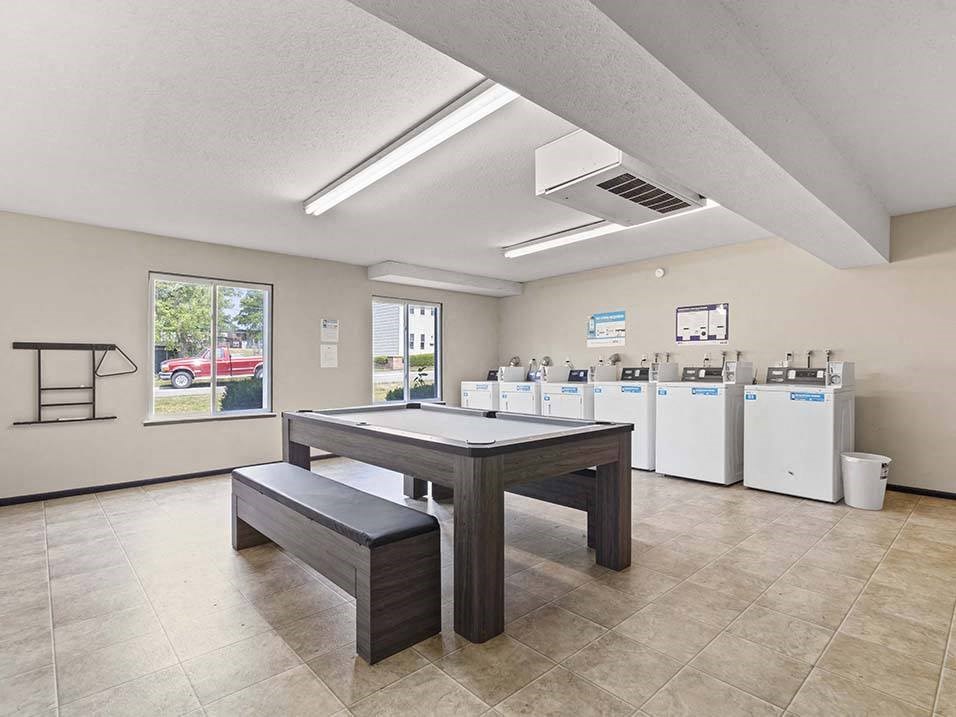 Laundry/Game room in our Studio apartments