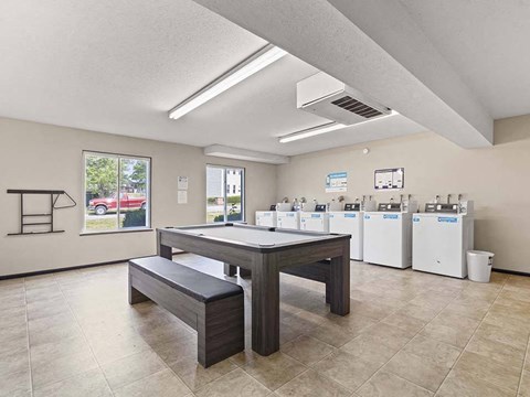 Laundry/Game room in our Studio apartments