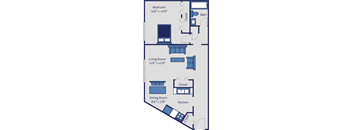 1 bedroom apartment floor plan MN