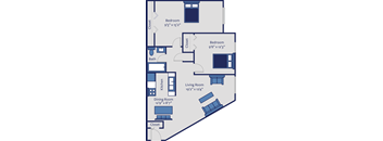 two bedroom apartment floor plan MN