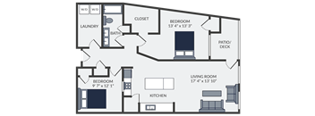 a floor plan of a small apartment