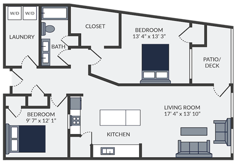a floor plan of a small apartment