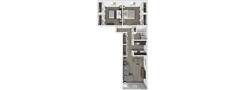 Clair Commons Two Bedroom floor plan