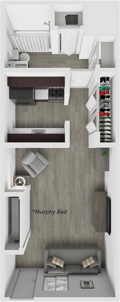 Clair Commons Studio floor plan