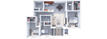 Fitzgerald 3 bedroom, 2 bath at Chelsea Park apartments