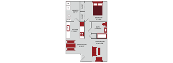 1 bedroom 1 bathroom floor plan
