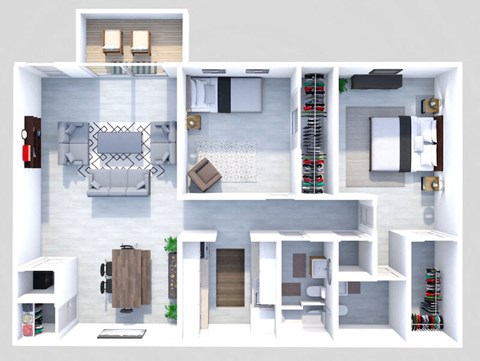 two bedroom apartment floor plan