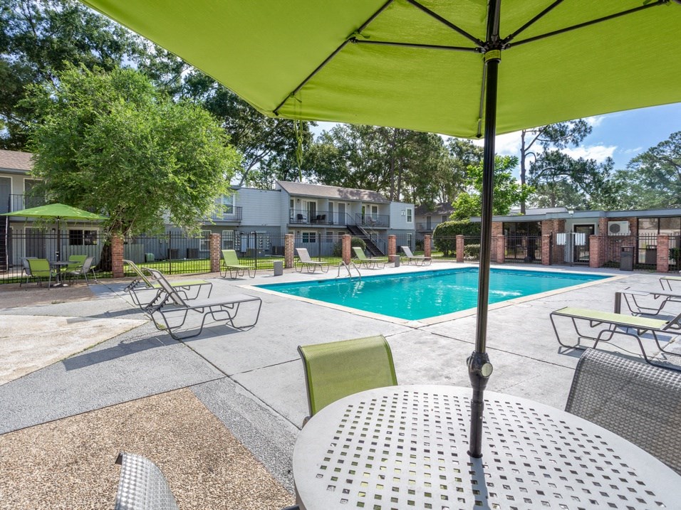 seating by outdoor swimming pool