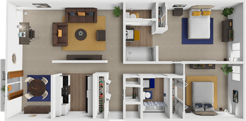 Centre Ridge Apartments Rockbrook 1 Floor Plan