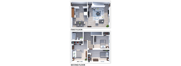 3 bed 1 bath townhome floor plan at crossings at remington