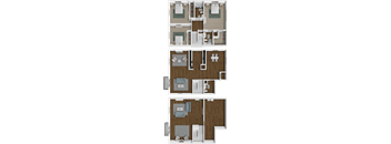 A set of four images showing different floor plans of a house.