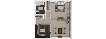Colony village apartment 1 bedroom holly floor plan