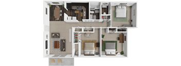 3 bedroom 1.5 bathroom pine apartment at colony village apartments