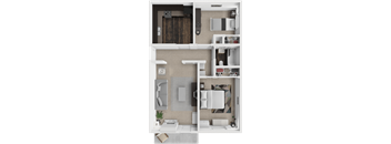 1 bedroom willow floor plan at colony village apartments