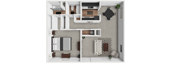 a floor plan of a house with a living room and a dining room