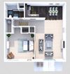 One Bedroom Floor Plan