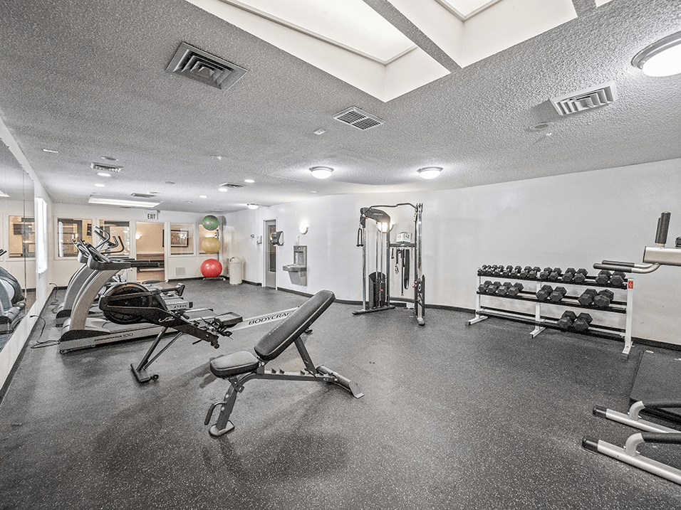 Apartment Fitness Center with Free Weights