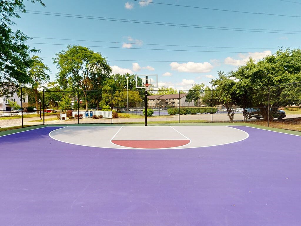 basketball court at apartment community