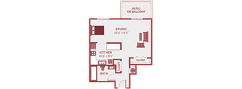 studio apartment floor plan in waukegan il