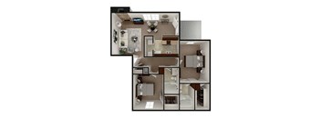 2 bedroom apartment floor plan