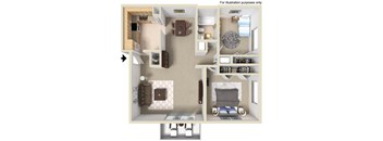 two bedroom apartment floor plan