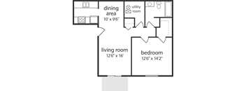 one bedroom apartment floor plan