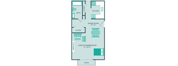 studio floor plan at forest park apartments