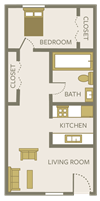 one bedroom apartment floor plan