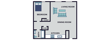 1 Bedroom 1 Bath with Balcony