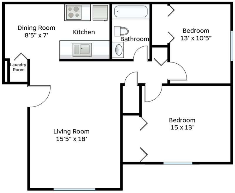 2 bedroom corporate apartment