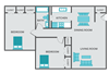 2 bedroom apartment floor plan