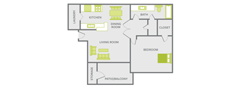 one bedroom apt floor plan for rent