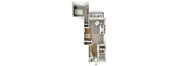 studio apartment floor plan