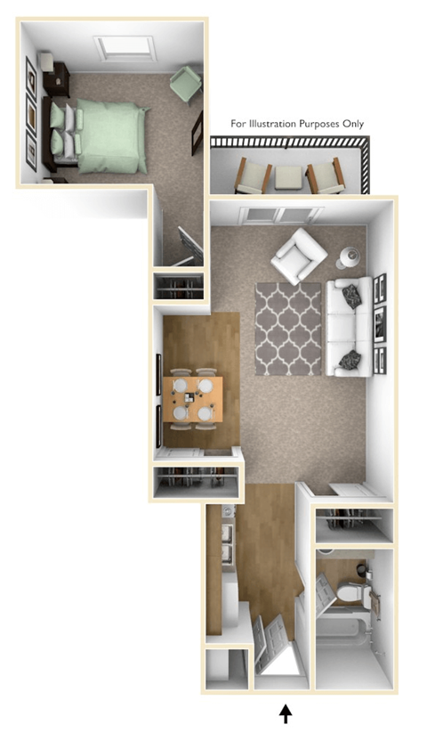 studio apartment floor plan