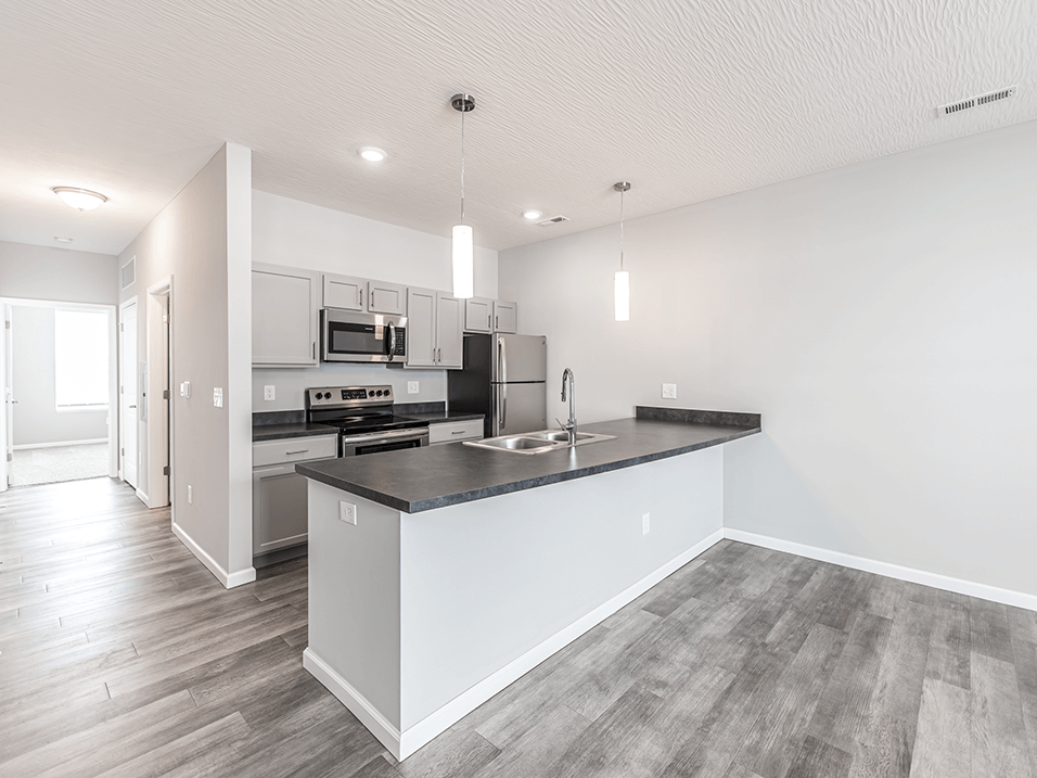 kitchen with energy-efficient appliances