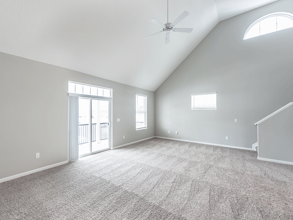 apartment living room with air conditioning