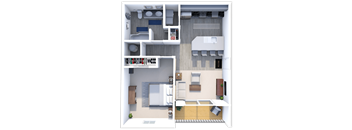 a floor plan of a two bedroom apartment