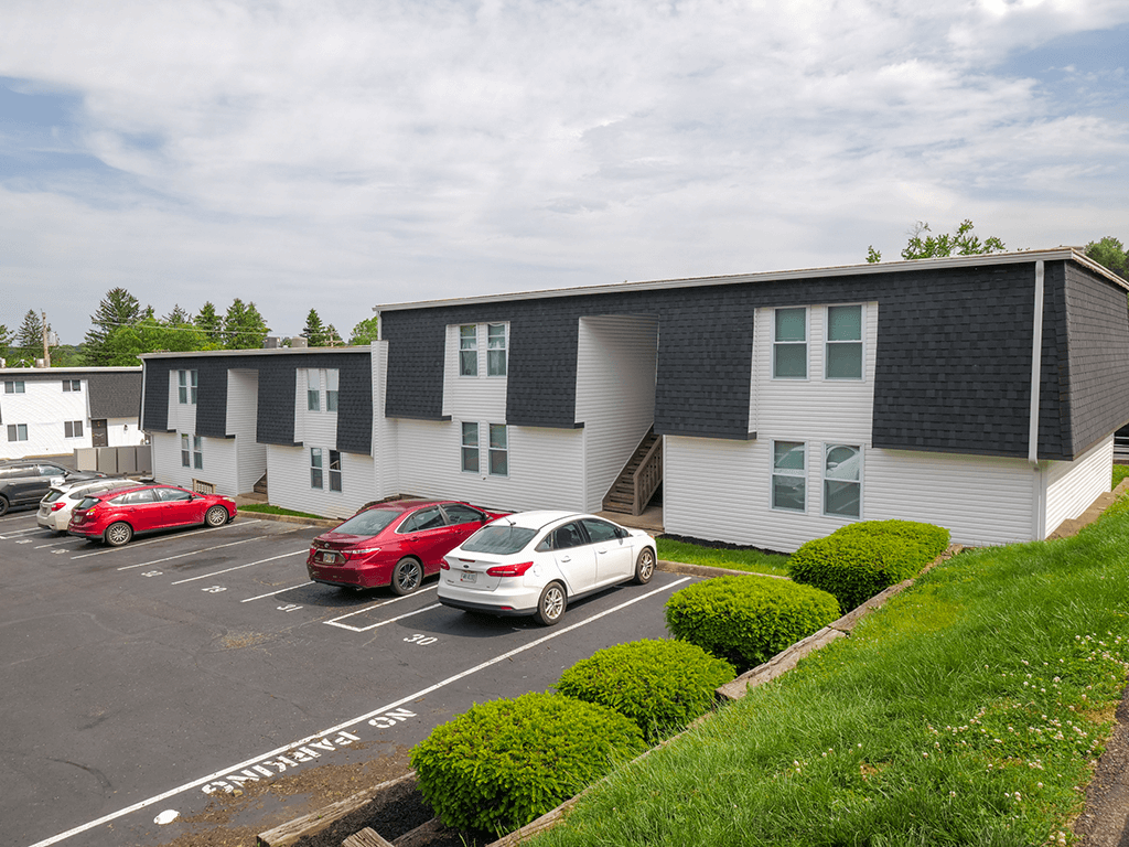 apartment building with off street parking