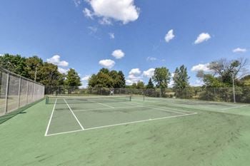 tennis court at apartment complex
