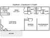 2 bed 2 bath apartment floor plan