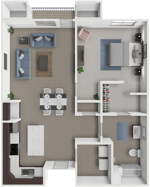 1 bedroom, 1 bathroom apartment at The Chateau in Minot, ND