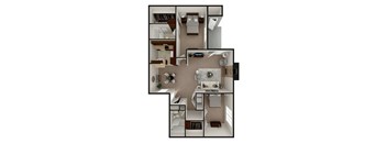 2 bedroom apartment floor plan