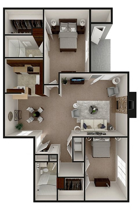 2 bedroom apartment floor plan