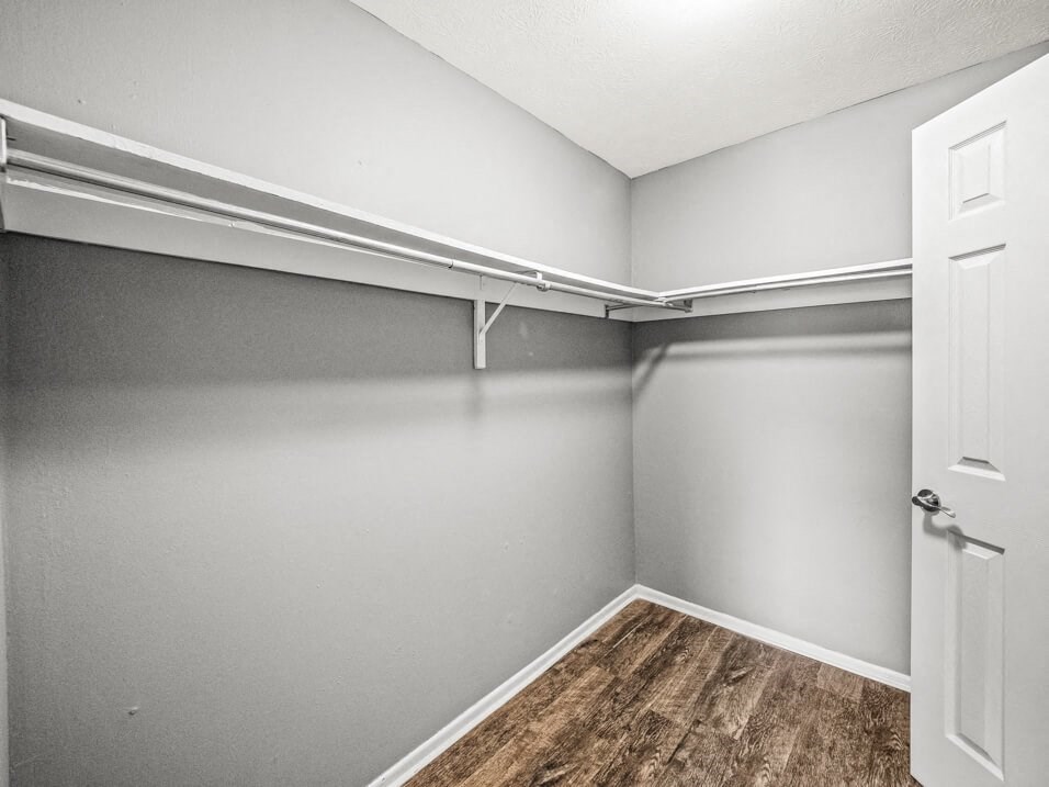 apartment with Walk-In Closets