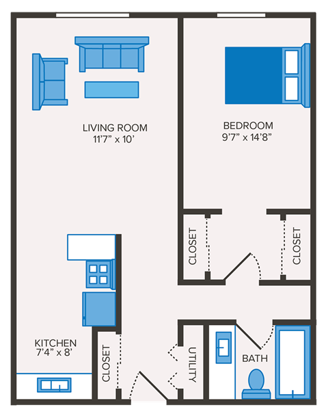 1 bedroom apartment floor plan