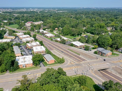 Ariel View of Emerald Crossing Apartments