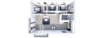3 bedroom apartment floor plan