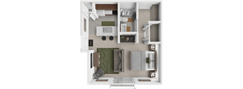 studio unit at Eastland Apartments
