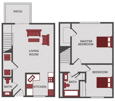 2 bedroom townhome in Dayton OH